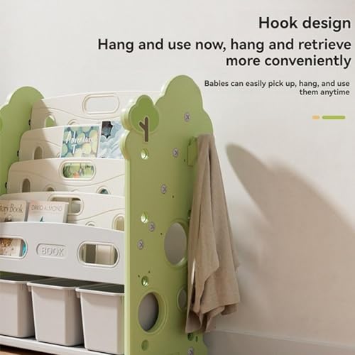 منظم تخزين ألعاب الأطفال ورف كتب الأطفال من بيونتي، مع 17 صندوق، رف تخزين ألعاب الأطفال، أدراج قابلة للسحب، رف متعدد الأغراض للأطفال الصغار لتنظيم الكتب والألعاب (أبيض)