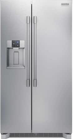 Frigidaire Professional 36-inch Counter-Depth Side-by-Side Refrigerator in Stainless Steel with CrispSeal Technology