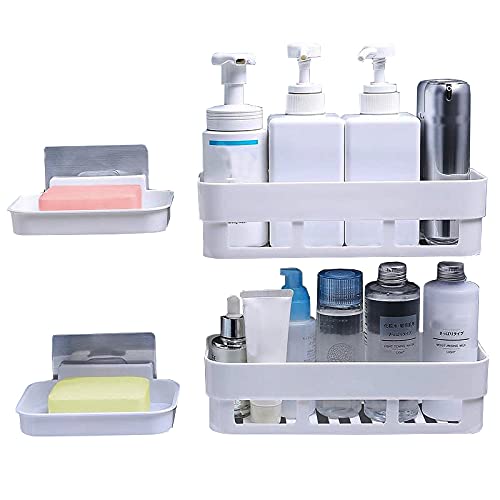 BEUMORO Bathroom Rack Bathroom Accessories Items Bathroom Shelf Bathroom Organizer Wall Rack Shelves Bathroom Stand washroom Accessories (2 SHELVE + 2 SOAP Stand) (B09HRQ81CT) Amazon Price History, Amazon Price Tracker