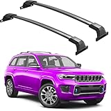 TideFree Roof Rack Cross Bars Compatible with 2021-2026 Jeep Grand Cherokee L 3-Row and 2022 2023 2024 2025 2026 Grand Cherokee WL 2-Row,All-Metal Aluminum Crossbar Luggage Racks Roof Rails Rooftop