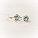 Aquamarine Drop Earrings Blue crystal 14k gold filled jewelry