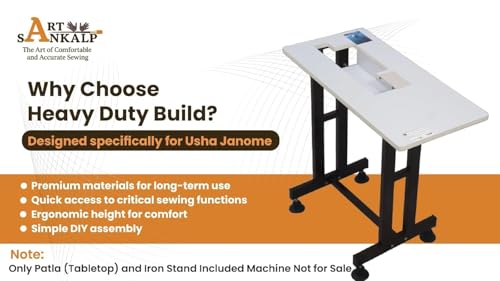 Image of Customized Extension Table Stand for Sewing Machines | Customized Logo, Brand /Shop Name, Merchant Name | Compatible with Usha Janome (Model - Excella DLX)