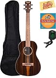 Kala KA-ZCT-B Ziricote Baritone Ukulele Bundle with Gig Bag, Tuner, Austin Bazaar Instructional DVD, and Polishing Cloth