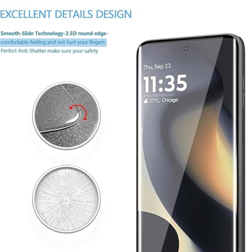 Image of Advanced HD+ Gorilla Tempered Glass Screen Protector Designed for Realme 16 Pro 5G - Edge to Edge Full Screen Coverage with Easy Installation Kit (Anti-Scratch)