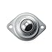 (Case of 10) Hudson Bearings BT-1CS Two-Hole Flange Mounted Ball Transfer, Carbon Steel, 1