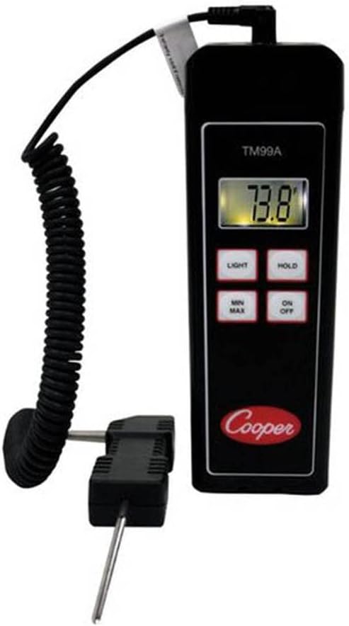 TM99A Thermistor Temperature Instrument with 1075 General Purpose Probe and Pouch, -40 F to 302 F Temperature Range
