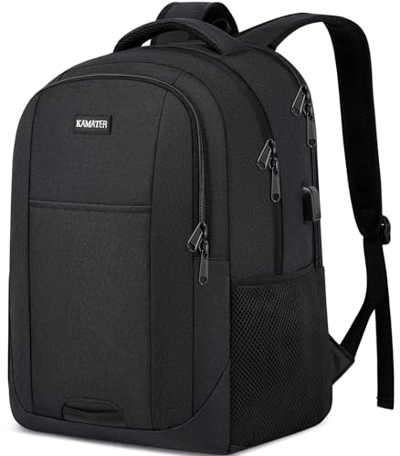 Black Backpack for School, School BackPack for Teens, Girls and Boys, with 15.6 inch Laptop Bookbag for College, Large Computer Back Pack with Compartments for Men & Women…