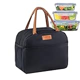 Térmica Para Almuerzo Aislada,Térmica Reutilizable E Impermeable | De Almuerzo Fácil De Limpiar - Para Hombres y Mujeres Interior y Exterior Oficina Escuela Residencia Picnic y Desplazamiento