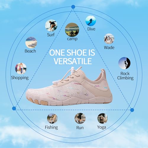 Image of Hike Barefoot Shoes for Womens Men Footwear,Pro Healthy&Non-Slip Water Shoe for Women Men, Wide Toe Running Shoes Boots Sneakers Unisex Designed for Walking,Running&Swimming Yoga, and Water Sports
