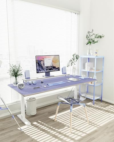 Image of YSAGi Non-Slip Desk Pad,Mouse Pad,Waterproof PVC Leather Desk Table Protector,Ultra Thin Large Desk Blotter, Easy Clean Laptop Desk Writing Mat for Office Work /Home /Decor(Lavender, 47.2 inch x 23.6 inch)