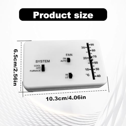 RV Analog Thermostat 12 VDC, RV Thermostat Replacement for Camper Dometic (Cool Only/Furnace) 3106995.032, White - Thumbnail 2