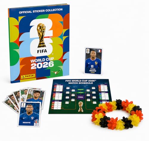 CON COLLANA DI FIORI PER VERI TIFOSI Mostra la tua passione per il calcio anche fuori dall’album – la collana di fiori inclusa ti rende un vero fan della Coppa del Mondo.