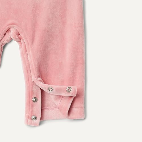 Image of Amazon Essentials x Sofia Grainge Unisex Babies' Velour Overall and Long Sleeve Bodysuit Set