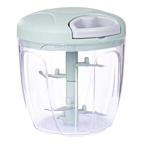 Gemüsehäcksler, Manueller Fleischwolf Chopper Mincer Frucht-Gemüse-Nuss-Mixer Shredder Küchenhelfer Hand Pull Lebensmittel Cutter,Grün