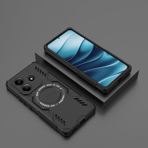 Image of Back Cover Case for Redmi Note 14 5G | 360 Protection Mobile Phone Case Mag-Safe | Camera Protection | Back Cover for Redmi Note14 5G / Redmi Note 14 5+G - Black TPU+PC