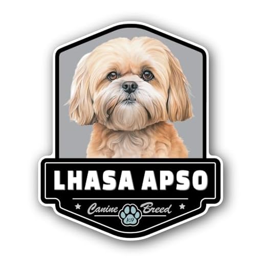 US Decal, Inc. - Lhasa Apso, Dog Breed Badge Style Die Cut Sticker