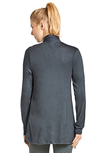 Image of Cardigan - Women's Classic Chic Rayon Fabric Cardigan Sweater for Layering All Season Open Drape Cute Comfortable and Durable