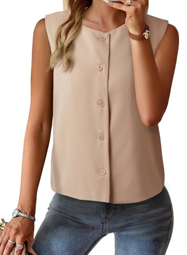 EVALESS Vest for Women 2025 Button Down Sleeveless Blazer Suit Vest Cropped Waistcoat Spring Summer Casual Outfits