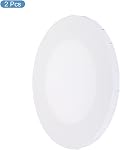 PATIKIL Paint Canvases for Painting, 2 Pack 10x10 Inch Round Wood Frame Stretched Blank Art Board Panels for Acrylic, Oil, Tempera Painting, White