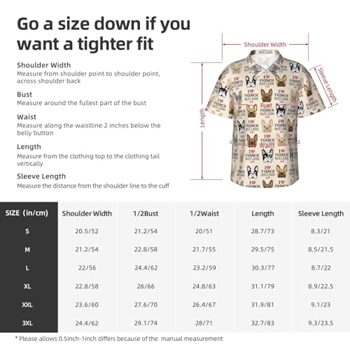 Chemise hawaïenne homme imprimé chien pour vacances, mariages d'été et plage