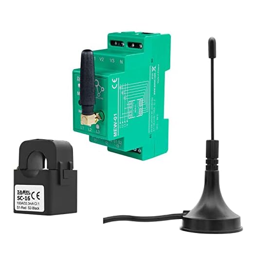 Zamel Supla. 3-phasig innovativ einfach zu installieren präzise störungsfrei kabellos wirtschaftlich Internet Energiemonitor WI-FI 3F + N mit externer Antenne MEW-01/ANT-1F, Grün