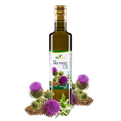Biopurus Pure Cold Pressed Milk Thistle Seed Oil 500ml – Premium Food Grade Silybum Marianum | Unrefined Natural Seed Oil for Culinary, Cosmetic & Everyday Use