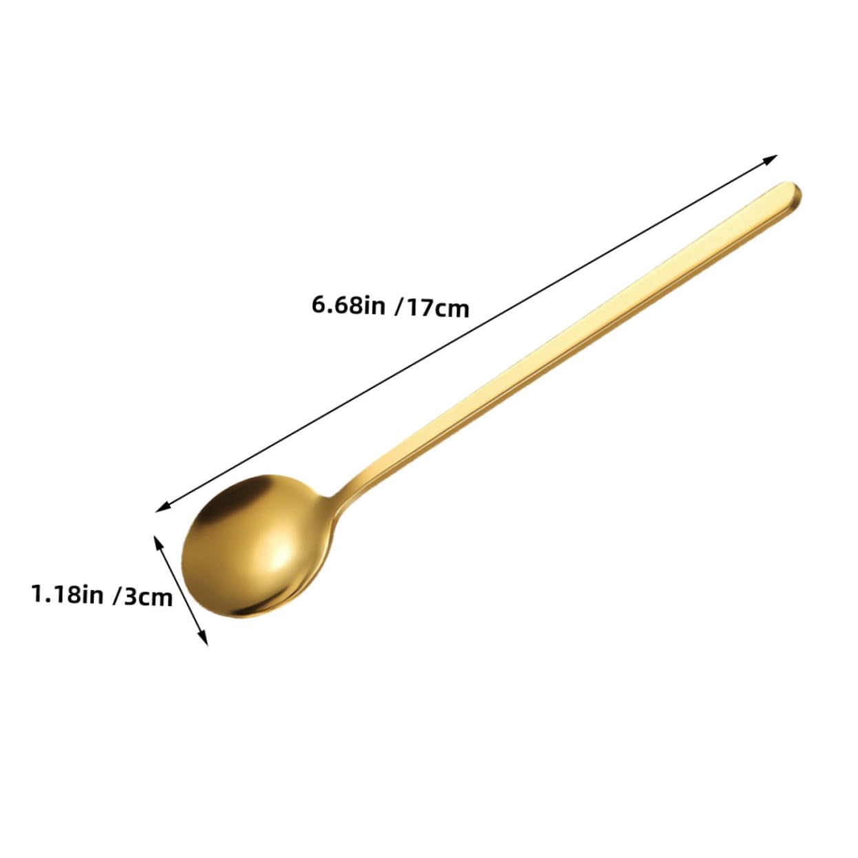 PRETYZOOM 30 Schöpfkelle aus Edelstahl dekorative Dessertlöffel Rührlöffel zum Kochen Löffel aus Metall Cafélöffel rostfreie Stahllöffel Joghurtlöffel Rostfreier Stahl Golden