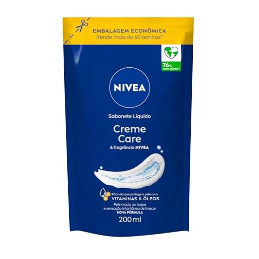 NIVEA Sabonete Líquido Refil Creme Care 200ml - Sensação de pele intensamente hidratada com o melhor do NIVEA Creme