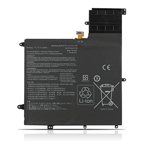 K KYUER 39Wh C21N1706 Batería para ASUS ZenBook Flip S UX370 UX370U UX370UA UX370UAF UX370UAR...