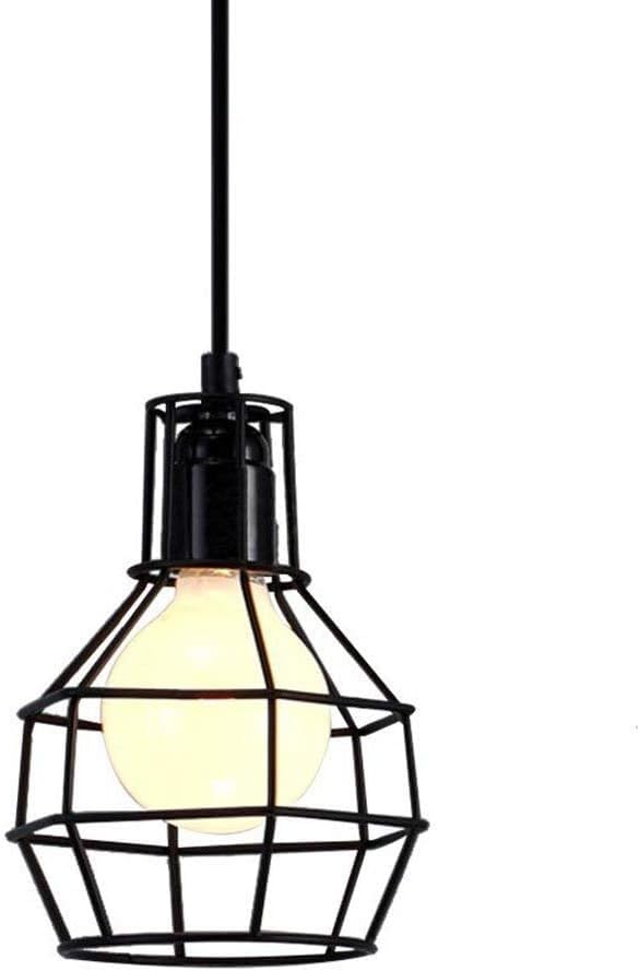 Suspension cage en fer noir pour illuminer votre table de salle à manger style loft