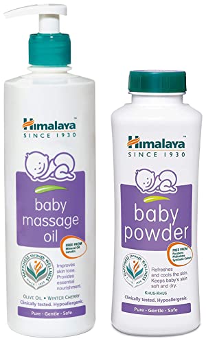 Image of Himalaya Baby Powder (400g) & Himalaya Baby Massage Oil (500ml)