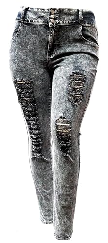 Jack David Women's Plus Size Stretch mid Rise Denim Jeans Pants