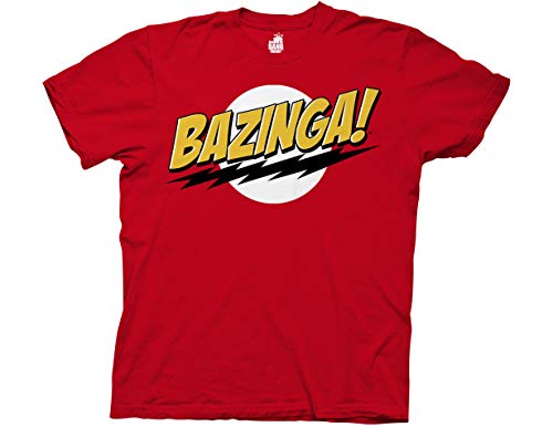 Ripple Junction Big Bang Theory Bazinga TV Series Adult T-Shirt Officially Licensed Large Red