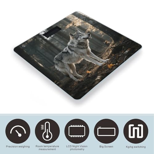 Báscula Digital de Baño Wolf con Pantalla LCD y Vidrio Templado miniatura 3