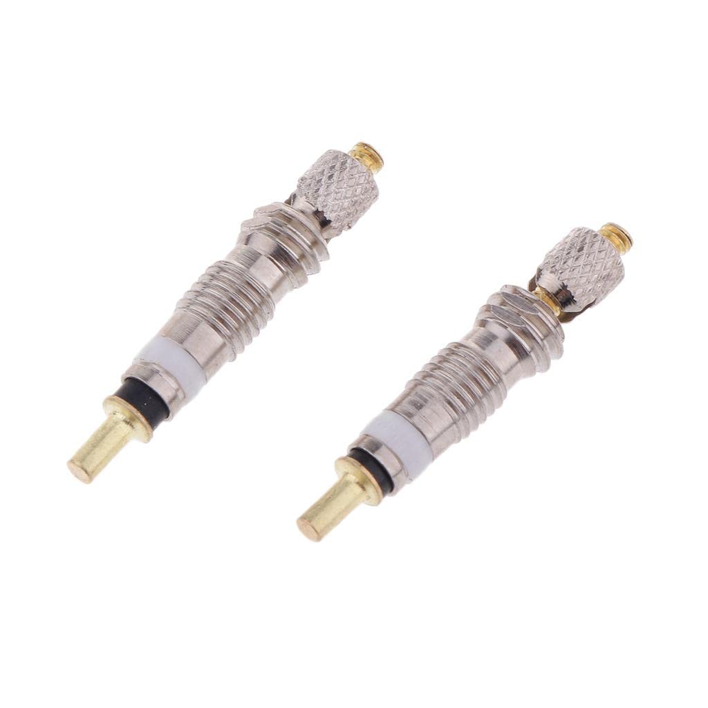 Calandis 2Pcs Silver Removable Presta French Valve Core Bike Tube Part mesh | Copper | 2 Pieces French Valve core-image-31