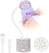 CHRISTINE SHELLY UV LED Nail Lamp, Mini UV Light for Gel Nails Polish, Rechargeable LED Flash Cur...