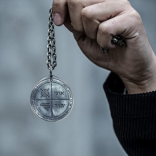 NIGHTCRUZ Key of Solomon Pendant Necklace, Third Pentacle of Jupiter Talisman, Evil Eye Protection Amulet4