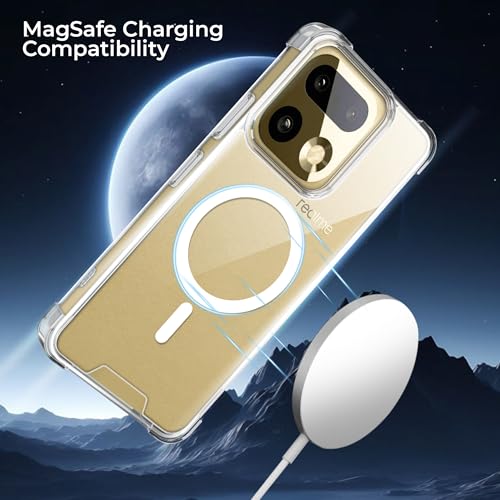 Image of A rtistque Clear Back Cover Case for Realme 16 Pro Plus 5G | Compatible with Mag-Safe | Premium Cover | Shockproof TPU Bumper | Slim Protective Design | Realme 16 Pro Plus 5G Back Cover - Transparent