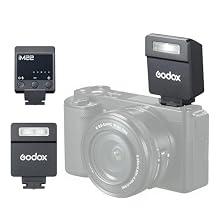 GODOX iM22 iFlash Camera Flash, 440 Full-Power Flashes Mini Flash Speedlite with Five-Level Adjustment, Built in Lithium Battery for Fuji, for Canon, for Nikon, for Sony, for Olympus Camera
