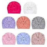 ISAKEN Bebé Gorro de Algodón, Sombrero Turbante para Bebé Recien Nacido Niña Infantil, Turbante Bebe NiñA Gorro Bebe Recien Nacido, Turbante Bebé Niña para 0-6 Meses Bebé Unisex