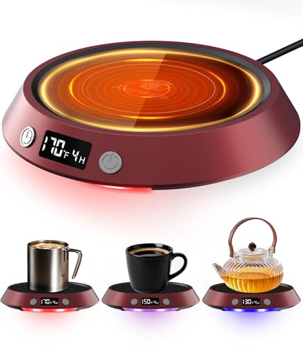 Kepwam Mug Warmer for Desk, Coffee Warmer with 3 Temp Settings & 2-9H Timer
