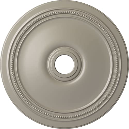 Image of Ekena Millwork CM24DIPWS Diane Ceiling Medallion, 24 inchOD x 3 5 /8 inchID x 1 1 /4 inchP (Fits Canopies up to 6 1 /4 inch), Hand-Painted Pearl White