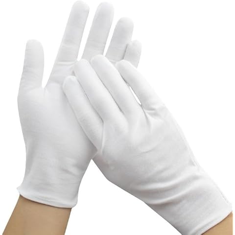 PILIPALALA 12 pairs of safety work gloves, elastic fit cotton gloves, hand protection Cover