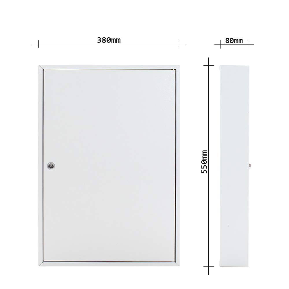 Rottner 1508 S100 Armoire à clés avec Crochets réglables pour 100 clés Gris Clair