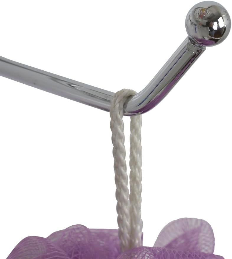 Home Basics Chrome Plated Steel Shower Caddy, Silver