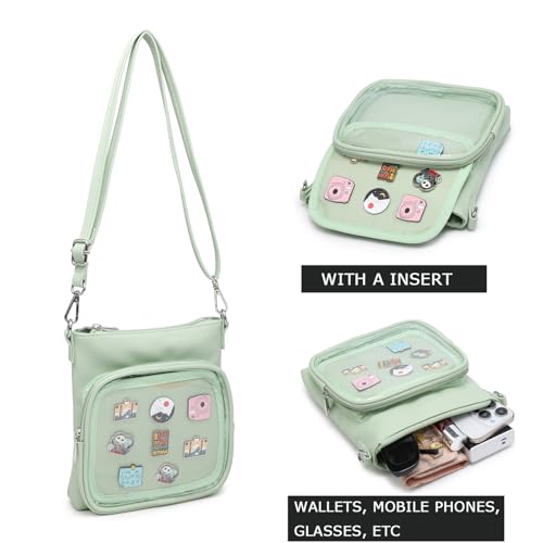 Image of Mini Ita Crossbody Purse, Pin Display Small Shoulder Bag For Anime