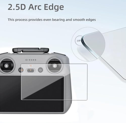 Image of Tempered Glass Screen Protector for DJI RC & RC 2 Remote Controller (5.5-Inch) | Compatible with DJI Mini 3, DJI Mini 3 Pro, DJI Air 3, DJI Mini 4 Pro, DJI Mini 5 Pro, Flip, Neo | Pack of 2