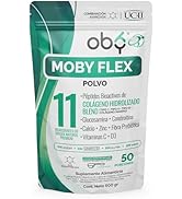 Moby Flex Colageno Hidrolizado Blend 4 Tipos + Glucosamina y Condroitina | + Calcio, Zinc, Vitami...