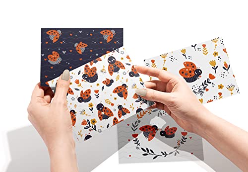 Image of Twigs Paper Little Ladybugs Thank You Cards, 12 Blank Note Cards