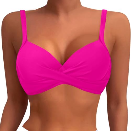 Bañadores Mujer Con Aros Top Bikini Para Mujers Sujetador Bikini Parte De Arriba Top Traje De Baño Mujers Superior Del Bikini Push Up Top Bikini Con Aro Reductor Copa Top De Bikini Sin Relleno